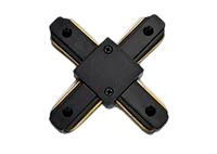 Однофазный коннектор 220V Х-образный, чёрный, 107*107 мм, 50 шт/кор
