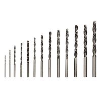 Набор сверл по металлу (HSS) диаметр 1.5-6.5мм (13шт) Kranz KR-91-0631