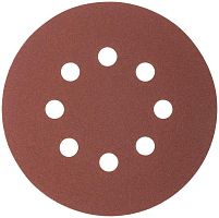 Набор кругов шлифовальных абразивных перфорир. на ворсовой основе под "липучку" ПРОФИ/Profi Р120 125мм (уп.5шт) Cutop 85-621