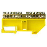 Шина нулевая TS-0609C 6х9 12 отверстий на DIN-изоляторе желтая ЭНЕРГИЯ /Е0503-0038/