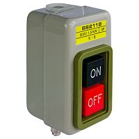 Пост кнопочный BS211B 3P 6A 2 кнопки on/off ЭНЕРГИЯ /Е0905-0001/