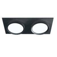 Светильник GX53 ART INFINITY DUO чёрный, встраиваемый, 220*110 мм, 30 шт/кор