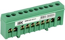 Шина PE "земля" в корп. изол. на DIN-рейку ШНИ-6х9-10-К-З IEK YNN10-69-10KD-K06