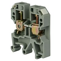 Клемма проходная JXB  6мм кв. винтовая серая (50шт/упак) ЭНЕРГИЯ /Е0507-0003/