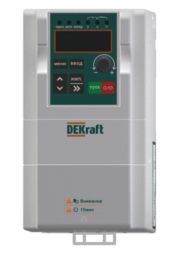 Преобразователь частоты DEKV060 1.5кВт 380В 3ф с тормозн. модулем DEKraft DEKV060G1R5T4B Преобразователь частоты DEKV060 1.5кВт 380В 3ф с тормозн. модулем DEKraft DEKV060G1R5T4B