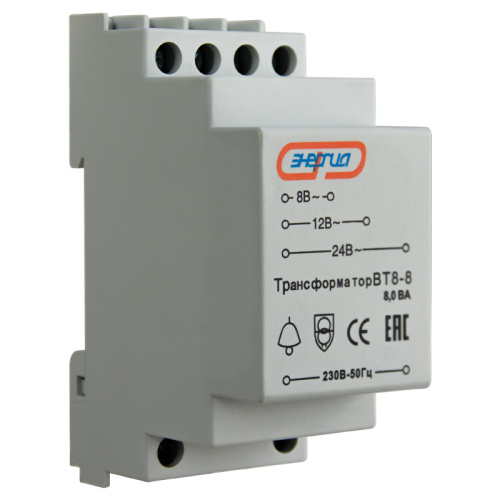 Трансформатор понижающий BT8-8 AC 230/8-12-24В на DIN-рейку ЭНЕРГИЯ /Е0315-0001/ фото 4 Трансформатор понижающий BT8-8 AC 230/8-12-24В на DIN-рейку ЭНЕРГИЯ /Е0315-0001/ фото 4