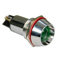Лампа сигнальная AD22С d16мм зеленая LED 230В металлический корпус (50шт/упак) ЭНЕРГИЯ /Е0901-0081/