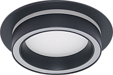 Светильник GX53 TERRA круг черный, встраиваемый, 105*40 мм, 50 шт/кор