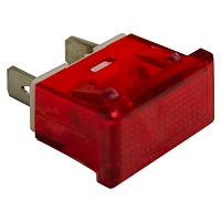 Лампа сигнальная YL238-02 красная неон 230В прямоугольная (50шт/упак) ЭНЕРГИЯ /Е0901-0093/