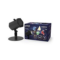 Проектор светодиодный Holiday 4 картинки Дед Мороз; Рождественский Олень; Подарки; Елка анимирован. картинки IP44 GAUSS HL093