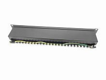 Патч-панель 19 1U кат.5E экранир. 24 порта RJ45 Dual IDC TOKOV ELECTRIC TKE-PP-5E-1U-24P-STP