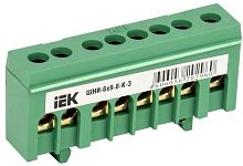 Шина PE "земля" в корп. изол. на DIN-рейку ШНИ-6х9-8-К-З зел. IEK YNN10-69-8KD-K06