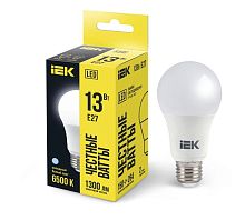 Лампа светодиодная A60 13Вт грушевидная 230В 6500К E27 IEK LLE-A60-13-230-65-E27
