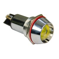 Лампа сигнальная AD22С d16мм желтая LED 230В металлический корпус (50шт/упак) ЭНЕРГИЯ /Е0901-0080/