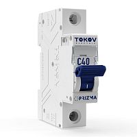 Выключатель автоматический модульный 1п C 40А 4.5кА PRIZMA TOKOV ELECTRIC TKE-PZ45-MCBI-1-40-C