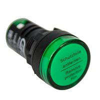 Лампа сигнальная AD22-22D d22мм зеленая LED 230В цилиндр ЭНЕРГИЯ /Е0901-0103/