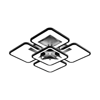 Люстра MX10005/4+1, черная, 169W, LM4000, 540*540*120 мм