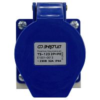 Розетка стационарная наружная TS-123 2P+PE 32А 230В IP44 ЭНЕРГИЯ /Е1001-0013/