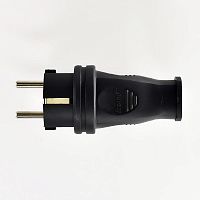 Вилка кабельная 1ф 1х16А 2P+E 220-240В IP44 каучук LEZARD 106-0400-0105/105