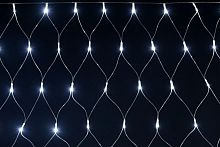 Гирлянда "Сеть" 1.5х1.5м 160LED бел. IP20 провод прозр. 230В с контроллером 8 режимов IEK LGDB410-2-160-L1-T-S-44