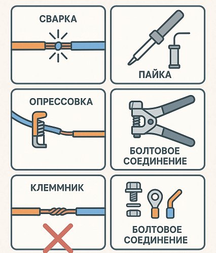 Как добиться надёжного соединения провода? Разбираем основные виды