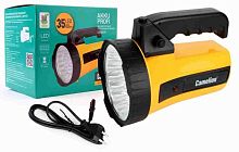 Фонарь аккумуляторный 35LED 29315 аккум. 6В 4А.ч 220В пластик. желт. (кор.) Camelion 10469