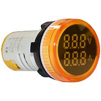 Индикатор тока и напряжения AD22-RAV AC 0-100A 50-500В желтый ЭНЕРГИЯ /Е0901-0111/