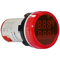 Индикатор тока и напряжения AD22-RAV AC 0-100A 50-500В красный ЭНЕРГИЯ /Е0901-0113/
