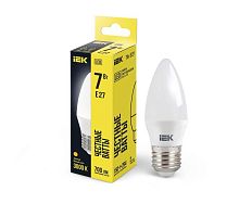 Лампа светодиодная C35 7Вт свеча 3000К E27 230В IEK LLE-C35-7-230-30-E27