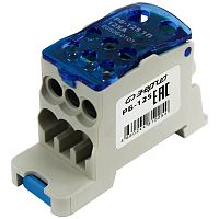 Контактный (распределительный) блок на DIN-рейку ЭНЕРГИЯ РБ-125 1П 125А /Е0506-0101/
